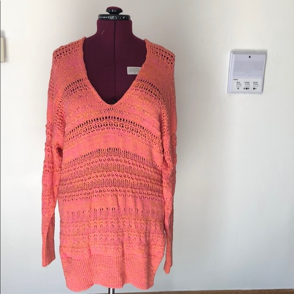 NWOT Free people vneck pullover sweater - Picture 5 of 11